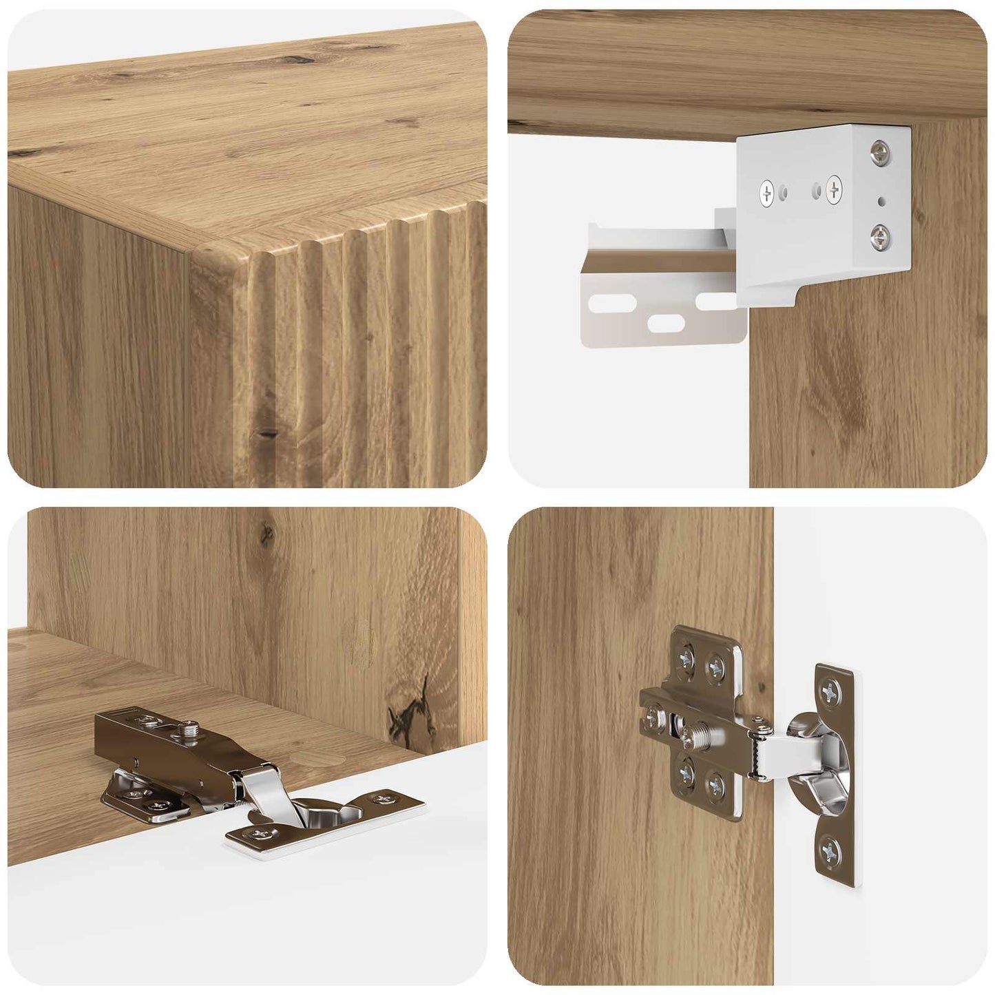 vidaXL TV Cabinet Set Wall-mounted 5 pcs Artisan Oak Engineered Wood