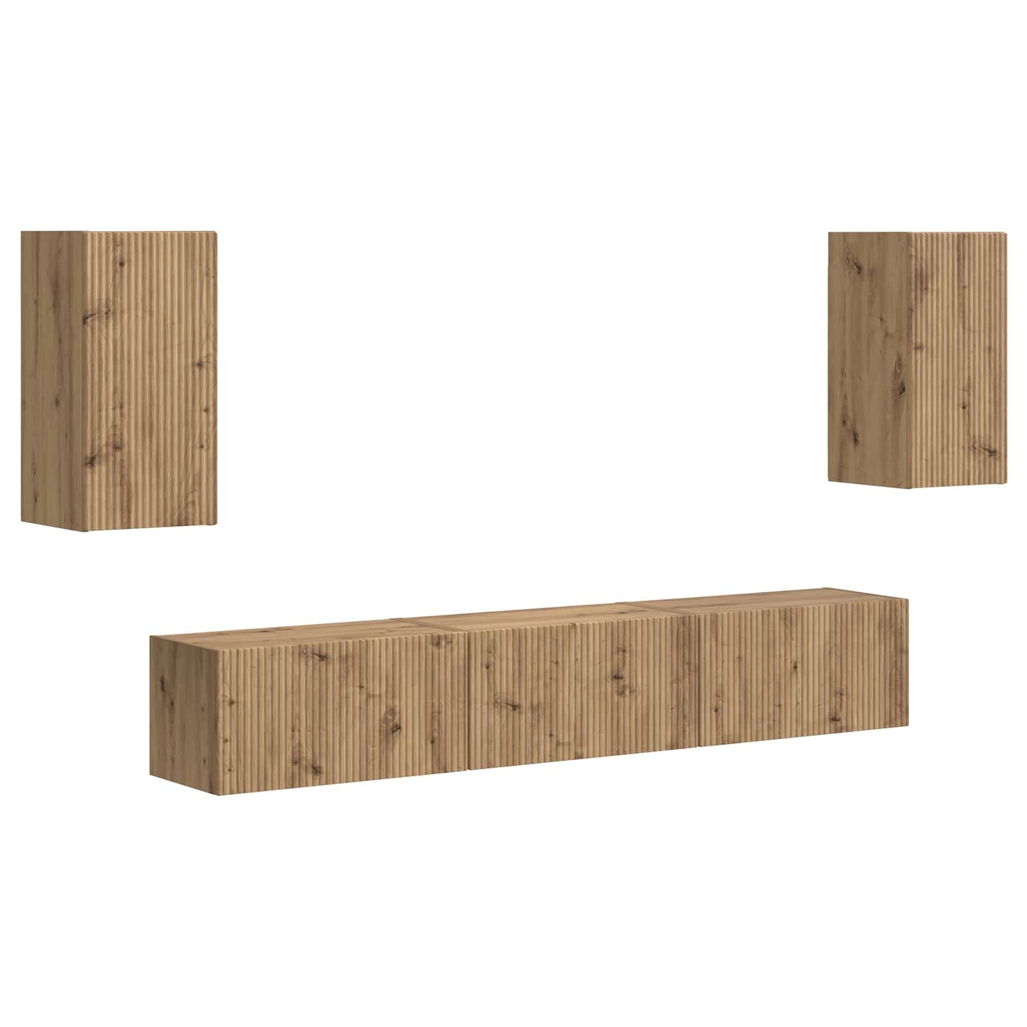 vidaXL TV Cabinet Set Wall-mounted 5 pcs Artisan Oak Engineered Wood