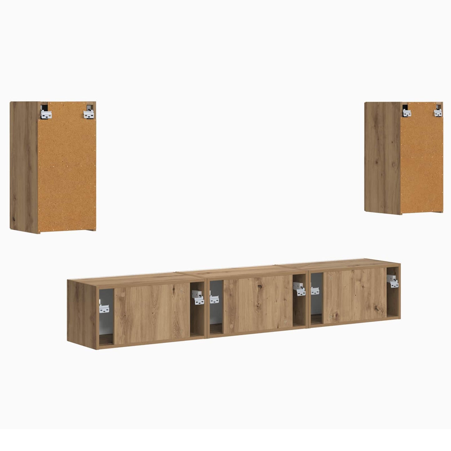 vidaXL TV Cabinet Set Wall-mounted 5 pcs Artisan Oak Engineered Wood