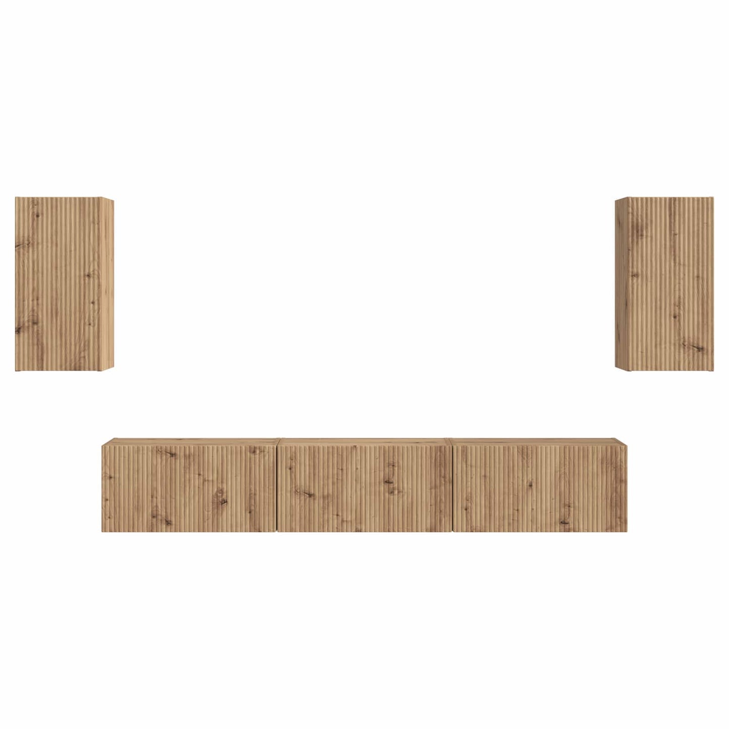 vidaXL TV Cabinet Set Wall-mounted 5 pcs Artisan Oak Engineered Wood