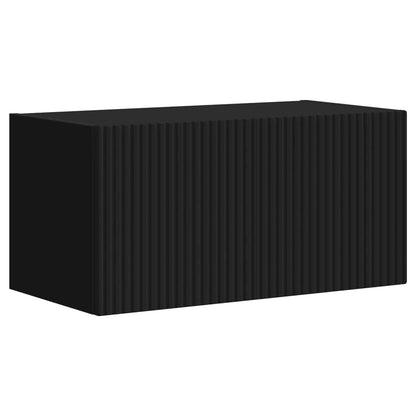 vidaXL TV Cabinet Set 4 pcs Black Engineered Wood