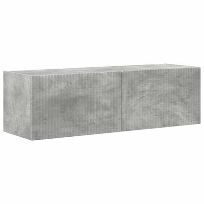vidaXL TV Cabinet Set Wall-mounted 4 pcs Concrete Grey Engineered Wood