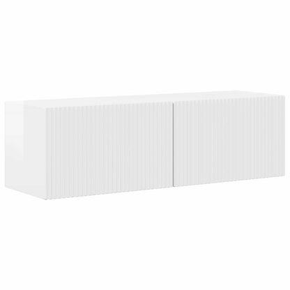 vidaXL TV Cabinet Set 4 pcs High Gloss White Engineered Wood