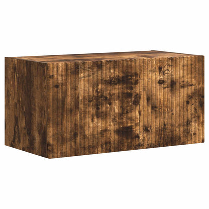vidaXL TV Cabinet Set Wall-mounted 4 pcs Smoked Oak Engineered Wood