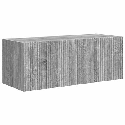 vidaXL TV Cabinet Set Wall-mounted 4 pcs Grey Sonoma Engineered Wood