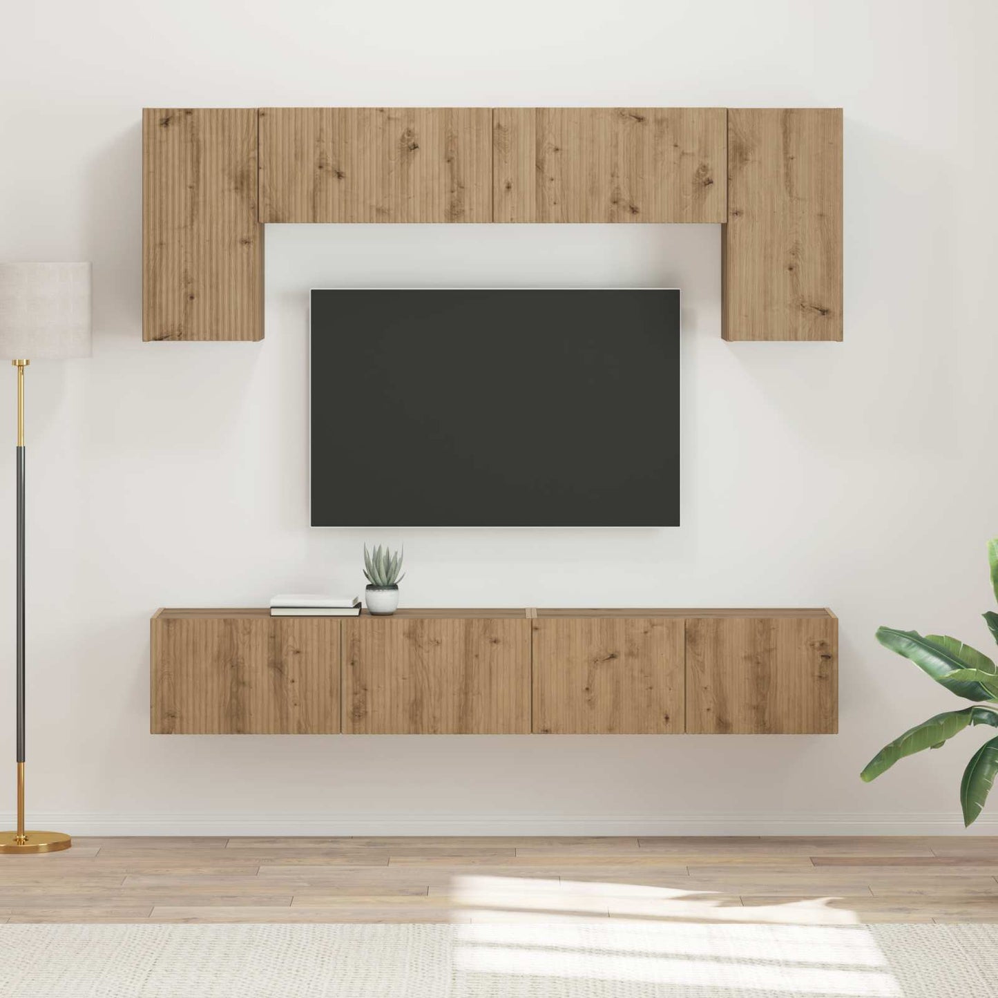 vidaXL TV Cabinet Set 4 pcs Artisan Oak Engineered Wood