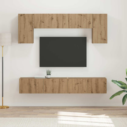 vidaXL TV Cabinet Set 4 pcs Artisan Oak Engineered Wood