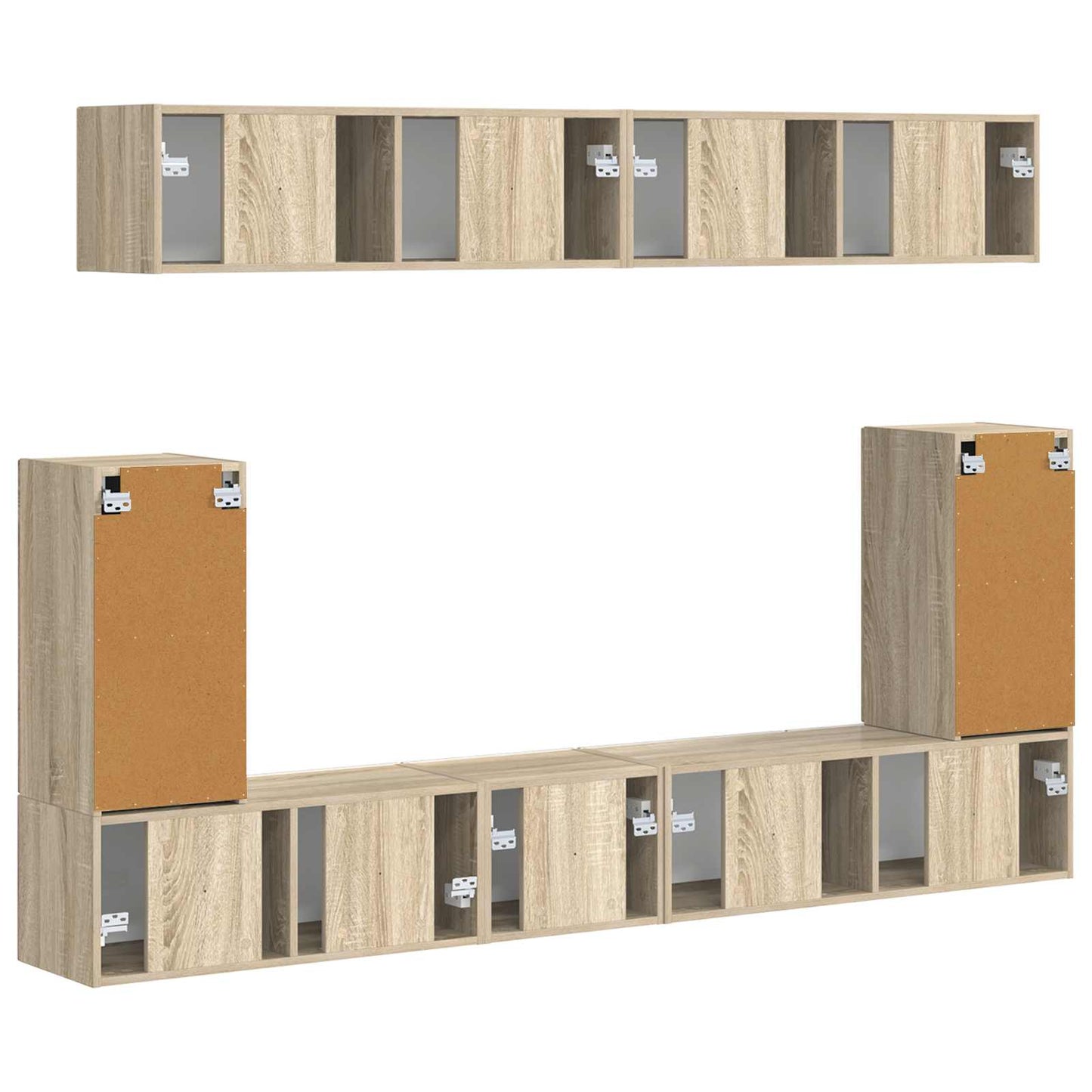 vidaXL TV Cabinet Set 5 pcs Sonoma Oak Engineered Wood