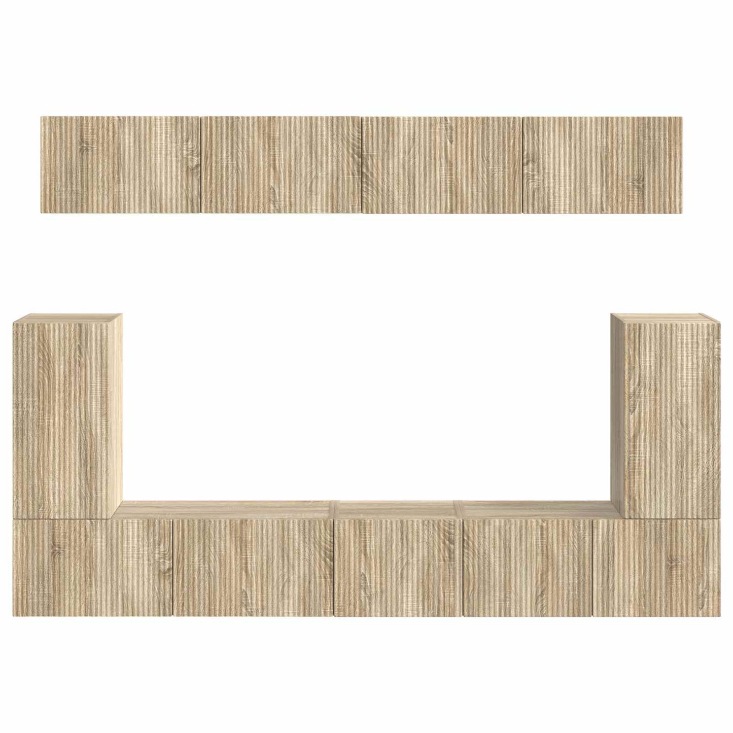 vidaXL TV Cabinet Set 5 pcs Sonoma Oak Engineered Wood