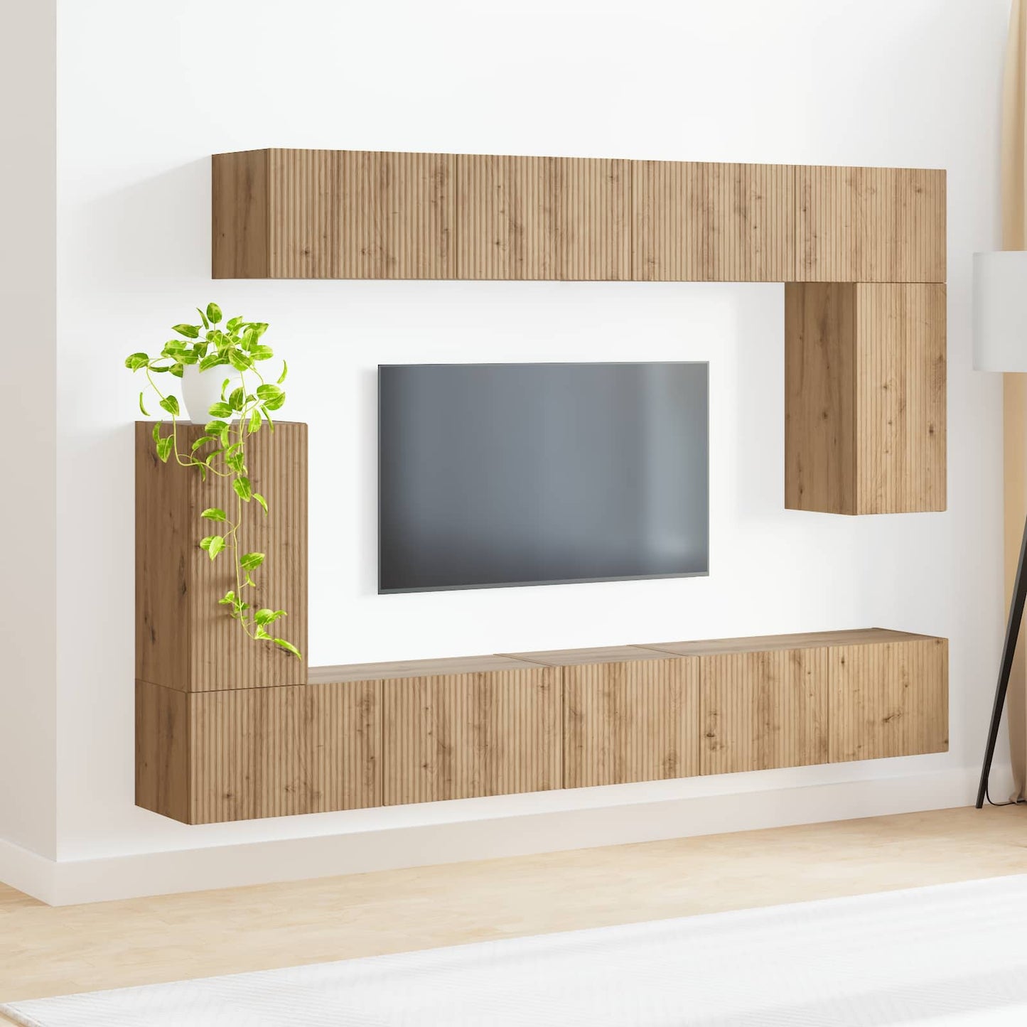 vidaXL TV Cabinet Set 5 pcs Artisan Oak Engineered Wood