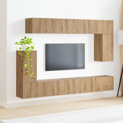 vidaXL TV Cabinet Set 5 pcs Artisan Oak Engineered Wood