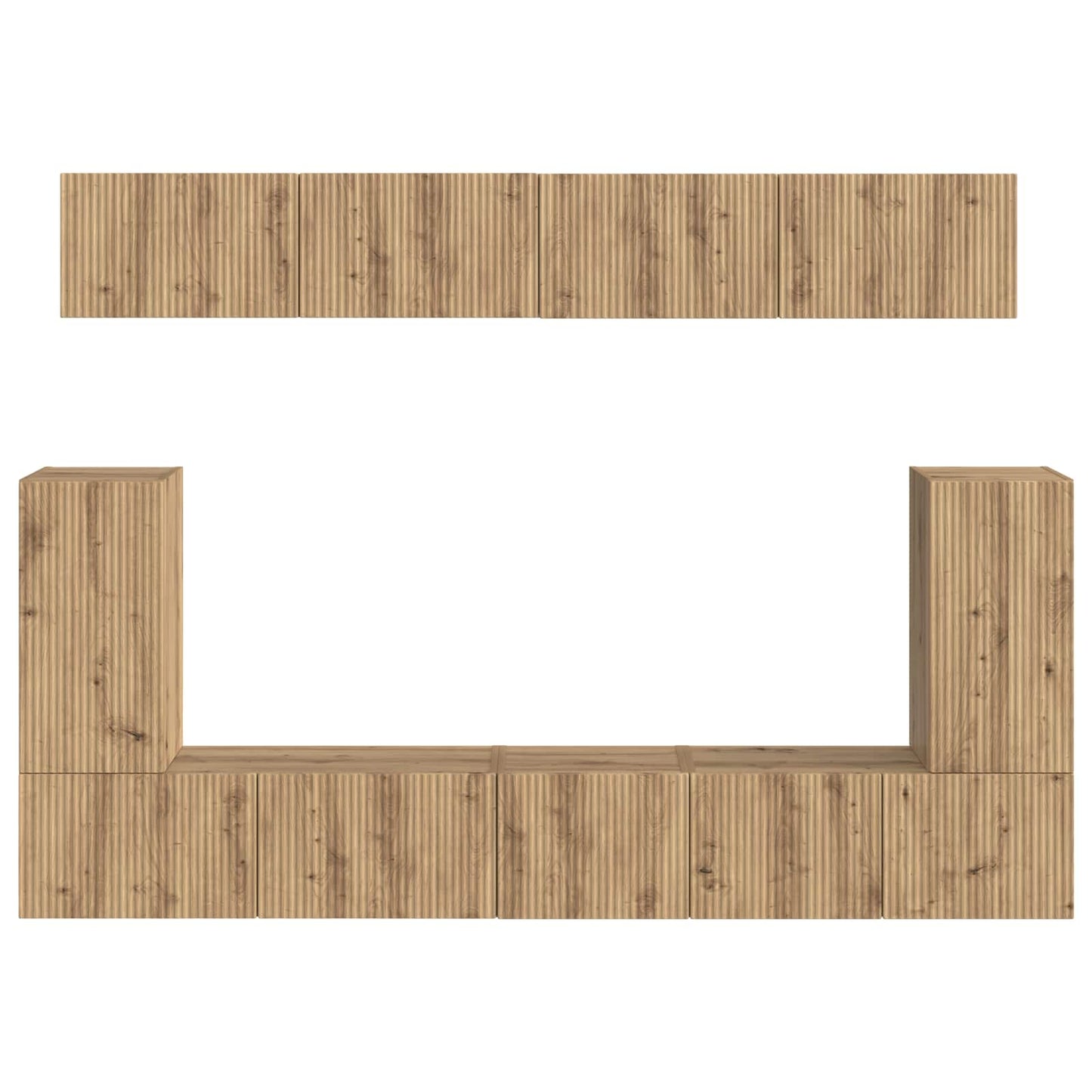 vidaXL TV Cabinet Set 5 pcs Artisan Oak Engineered Wood