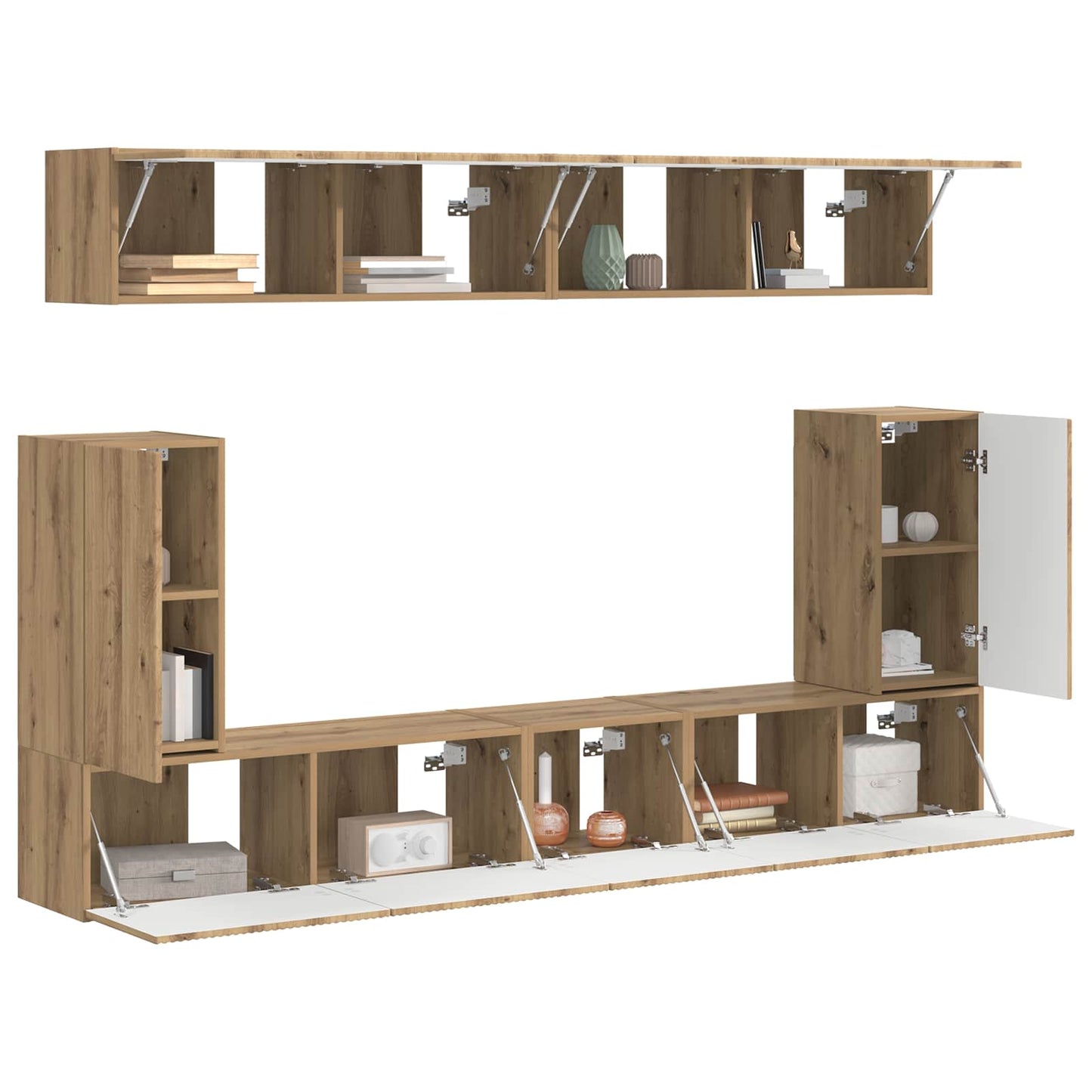 vidaXL TV Cabinet Set 5 pcs Artisan Oak Engineered Wood