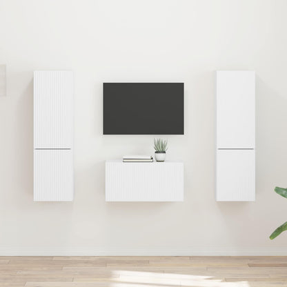 vidaXL TV Cabinet Set 5 pcs White Engineered Wood