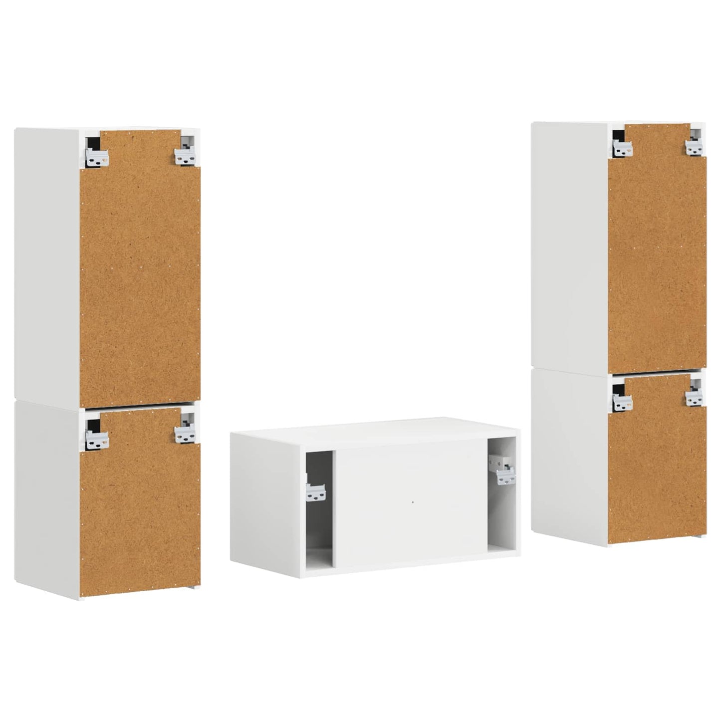 vidaXL TV Cabinet Set 5 pcs White Engineered Wood