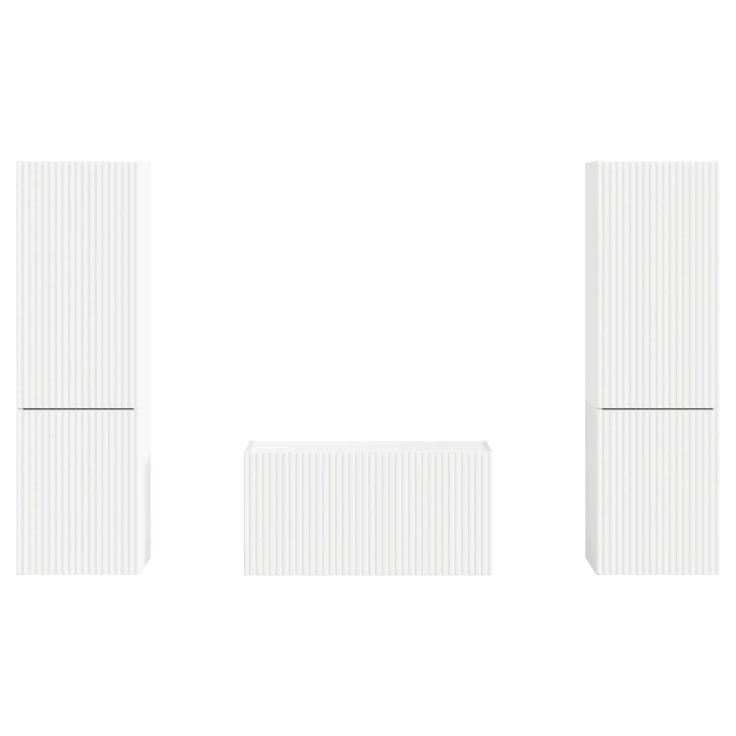 vidaXL TV Cabinet Set 5 pcs White Engineered Wood