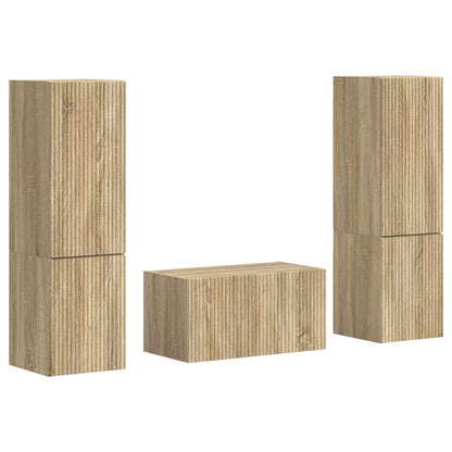 vidaXL TV Cabinet Set 5 pcs Sonoma Oak Engineered Wood