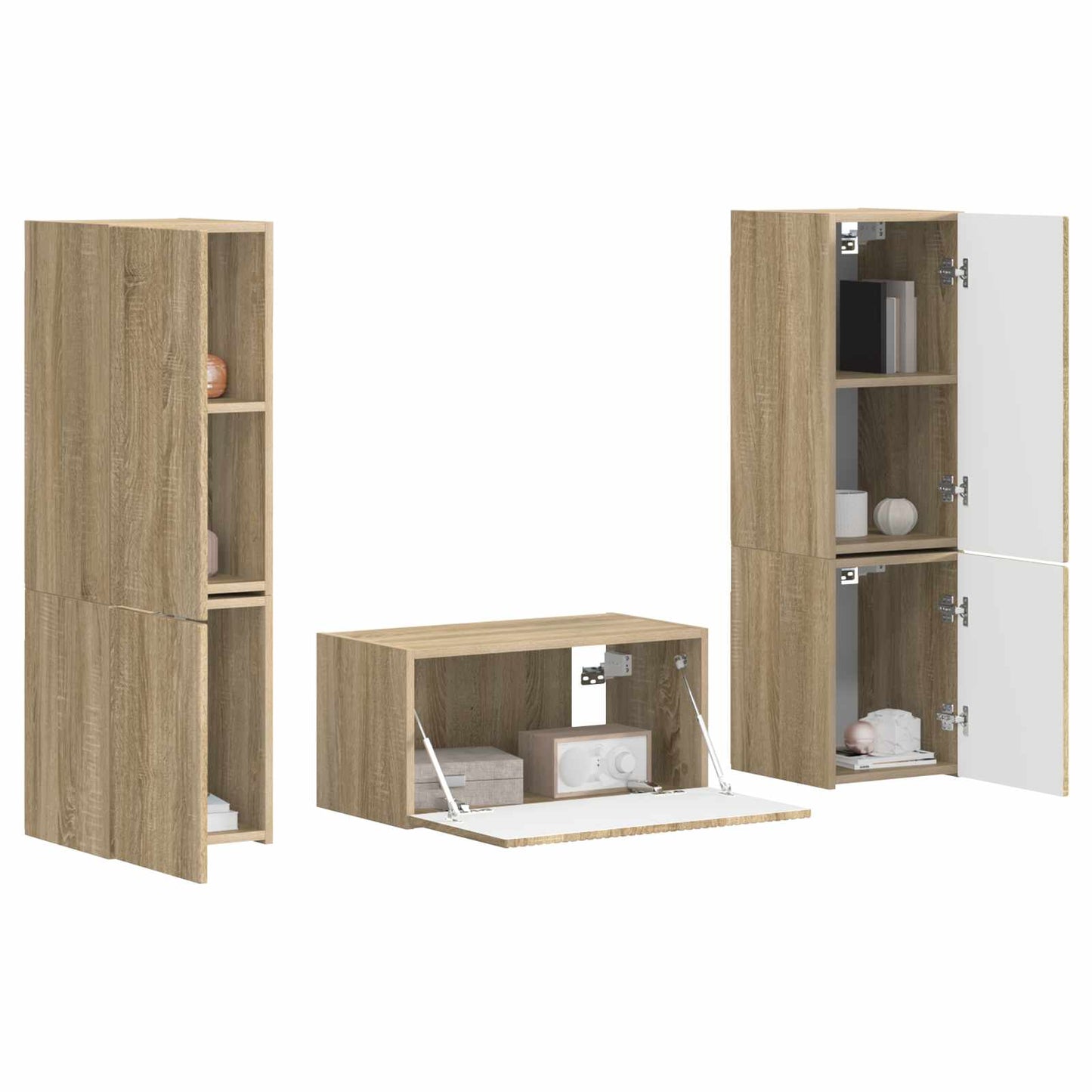 vidaXL TV Cabinet Set 5 pcs Sonoma Oak Engineered Wood