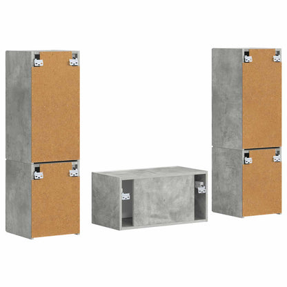 vidaXL TV Cabinet Set 5 pcs Concrete Grey Engineered Wood
