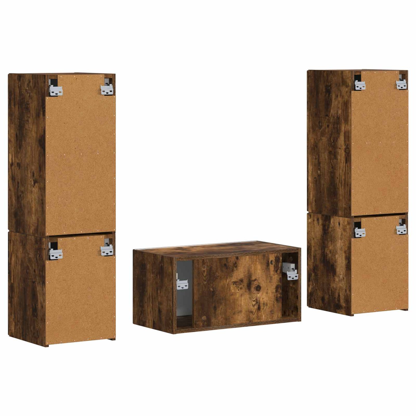 vidaXL TV Cabinet Set 5 pcs Smoked Oak Engineered Wood