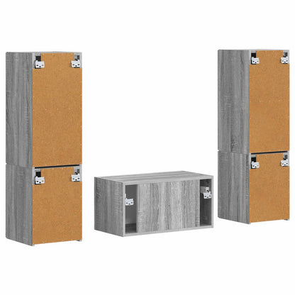 vidaXL TV Cabinet Set 5 pcs Grey Sonoma Engineered Wood