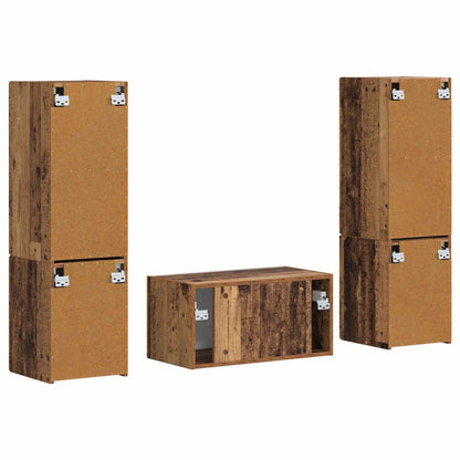 vidaXL TV Cabinet Set 5 pcs Old Wood Engineered Wood