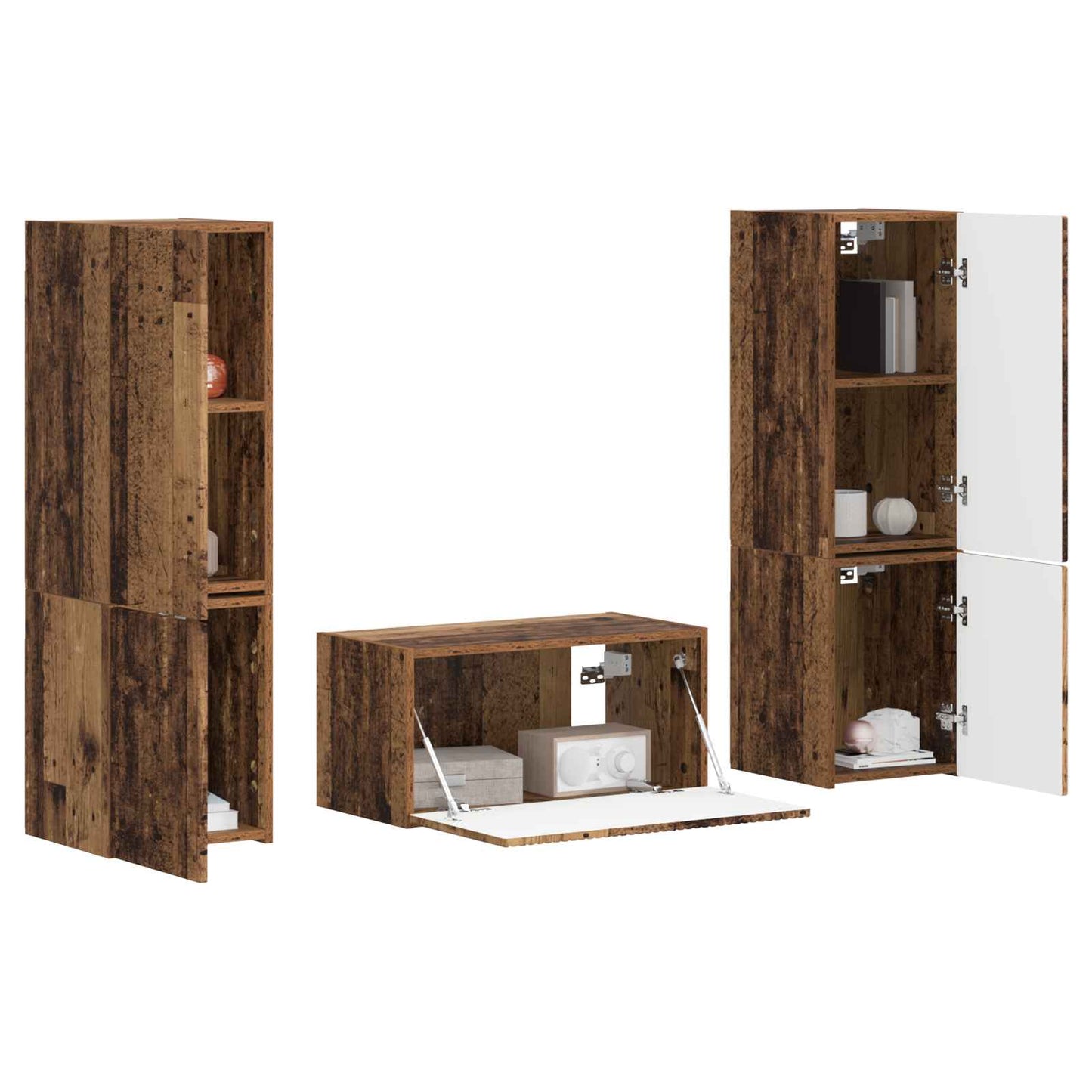 vidaXL TV Cabinet Set 5 pcs Old Wood Engineered Wood