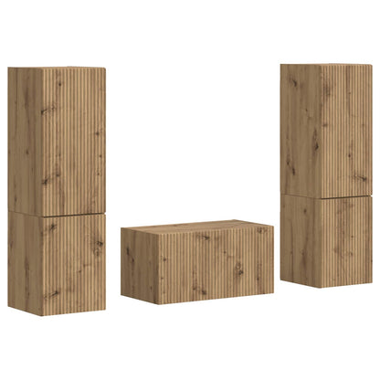 vidaXL TV Cabinet Set 5 pcs Artisan Oak Engineered Wood