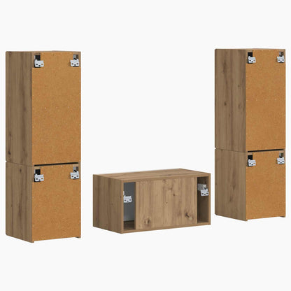 vidaXL TV Cabinet Set 5 pcs Artisan Oak Engineered Wood