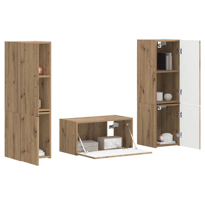 vidaXL TV Cabinet Set 5 pcs Artisan Oak Engineered Wood