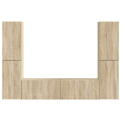 vidaXL TV Cabinet Set 6 pcs Sonoma Oak Engineered Wood