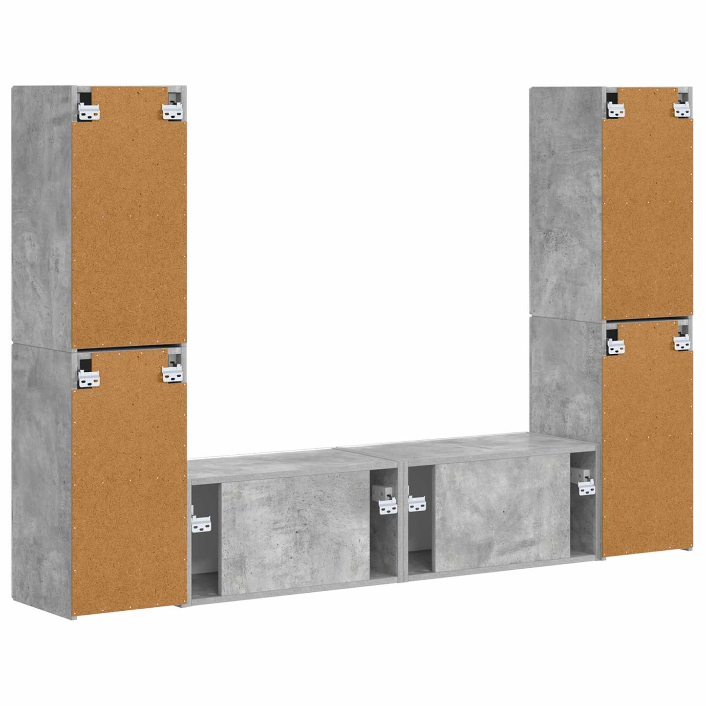 vidaXL TV Cabinet Set 6 pcs Concrete Grey Engineered Wood