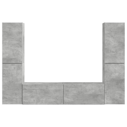 vidaXL TV Cabinet Set 6 pcs Concrete Grey Engineered Wood