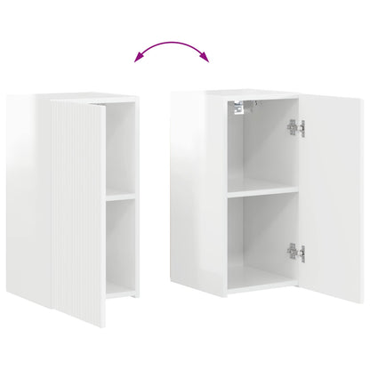 vidaXL TV Cabinet Set 6 pcs High Gloss White Engineered Wood