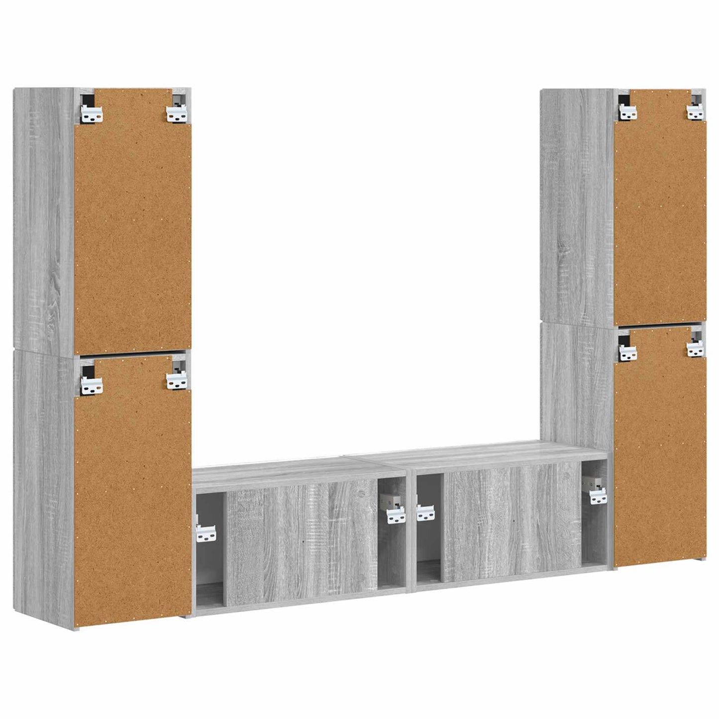 vidaXL TV Cabinet Set 6 pcs Grey Sonoma Engineered Wood