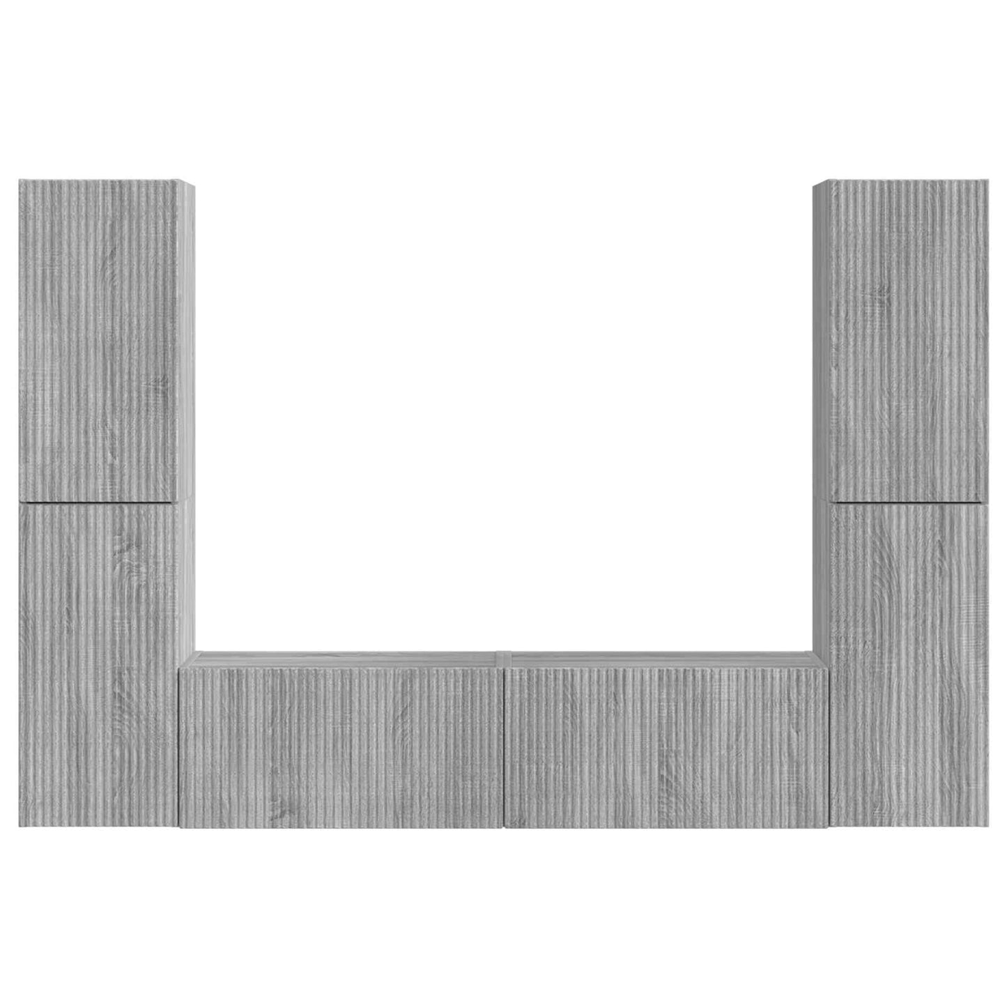 vidaXL TV Cabinet Set 6 pcs Grey Sonoma Engineered Wood