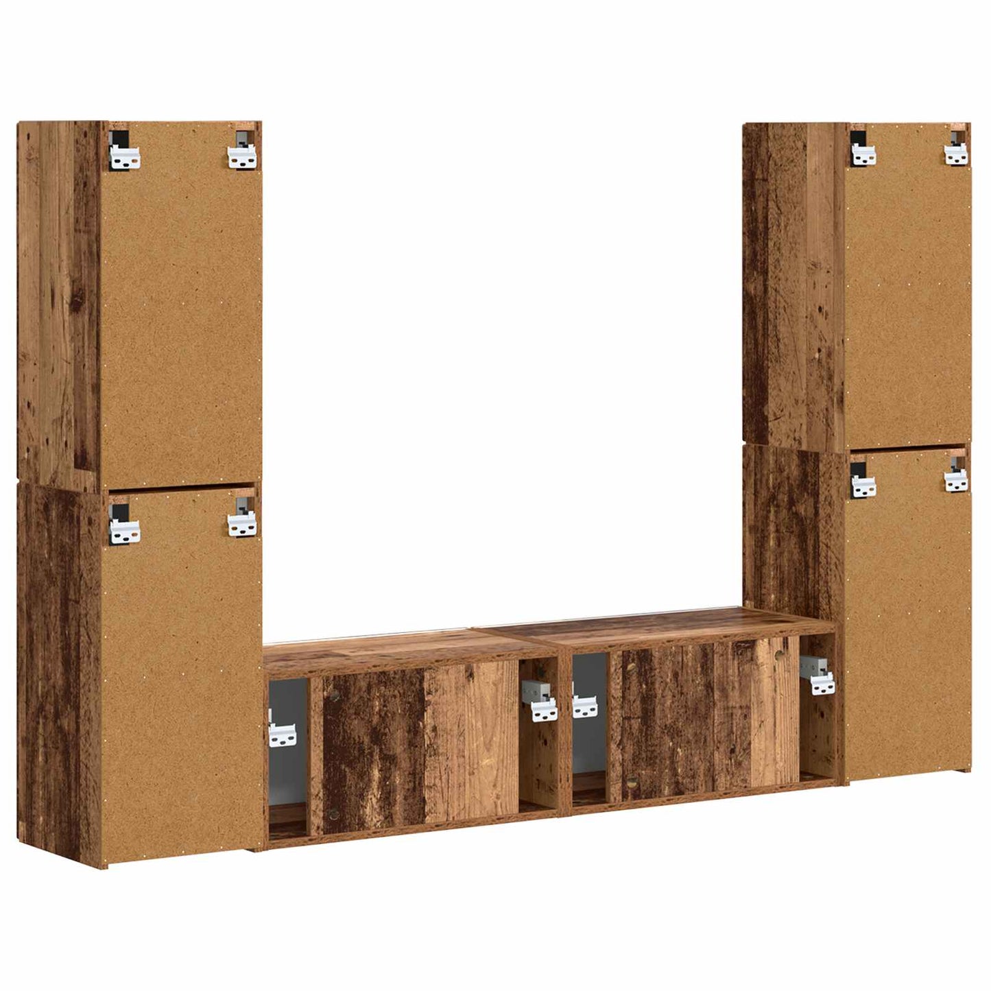 vidaXL TV Cabinet Set 6 pcs Old Wood Engineered Wood