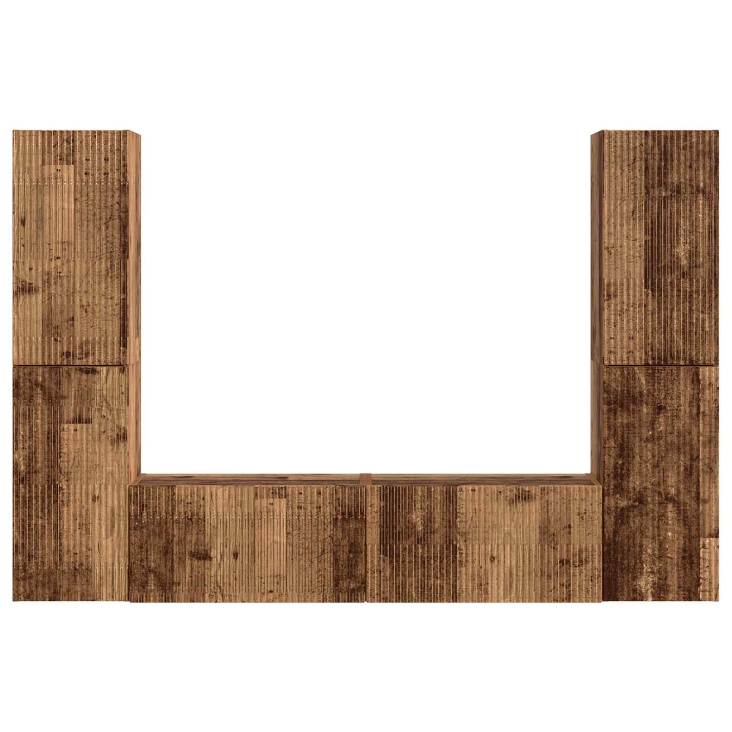 vidaXL TV Cabinet Set 6 pcs Old Wood Engineered Wood