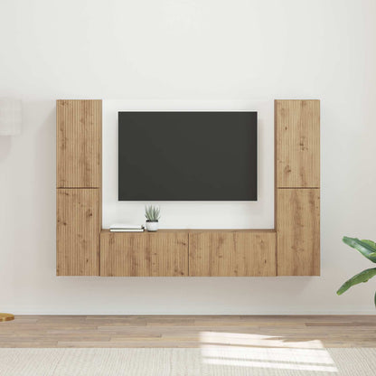 vidaXL TV Cabinet Set 6 pcs Artisan Oak Engineered Wood