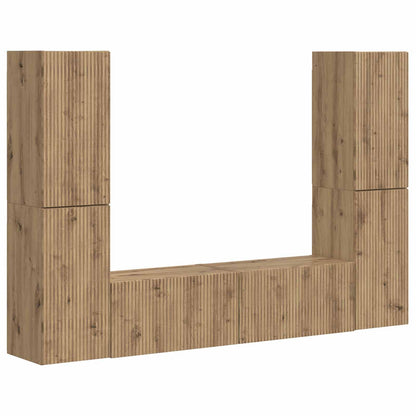 vidaXL TV Cabinet Set 6 pcs Artisan Oak Engineered Wood