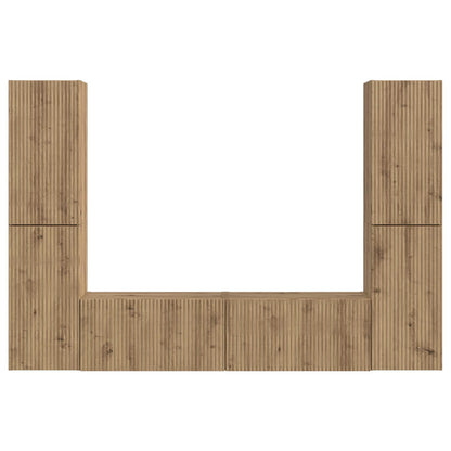 vidaXL TV Cabinet Set 6 pcs Artisan Oak Engineered Wood