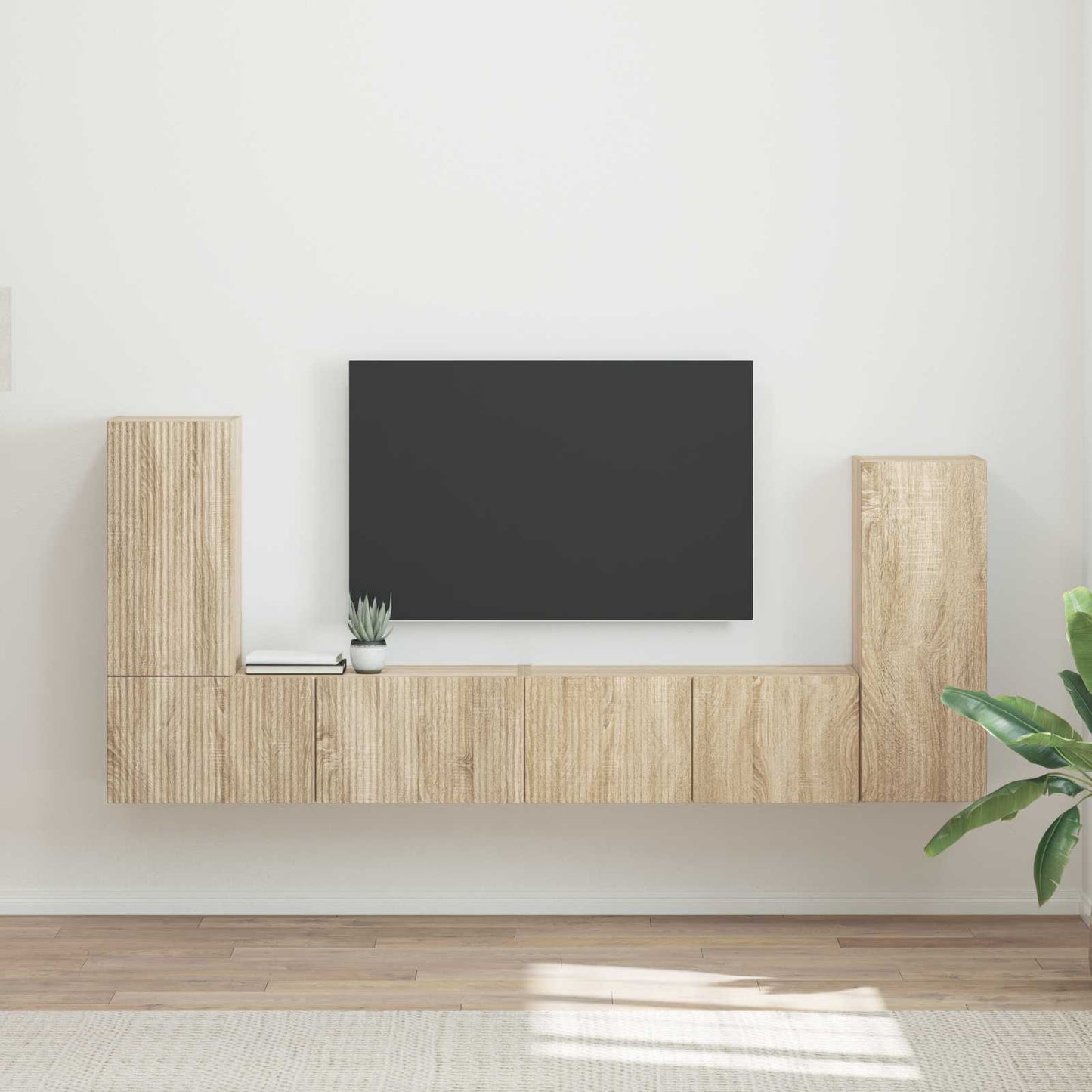 vidaXL TV Cabinet Set 4 pcs Sonoma Oak Engineered Wood