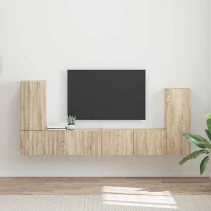 vidaXL TV Cabinet Set 4 pcs Sonoma Oak Engineered Wood
