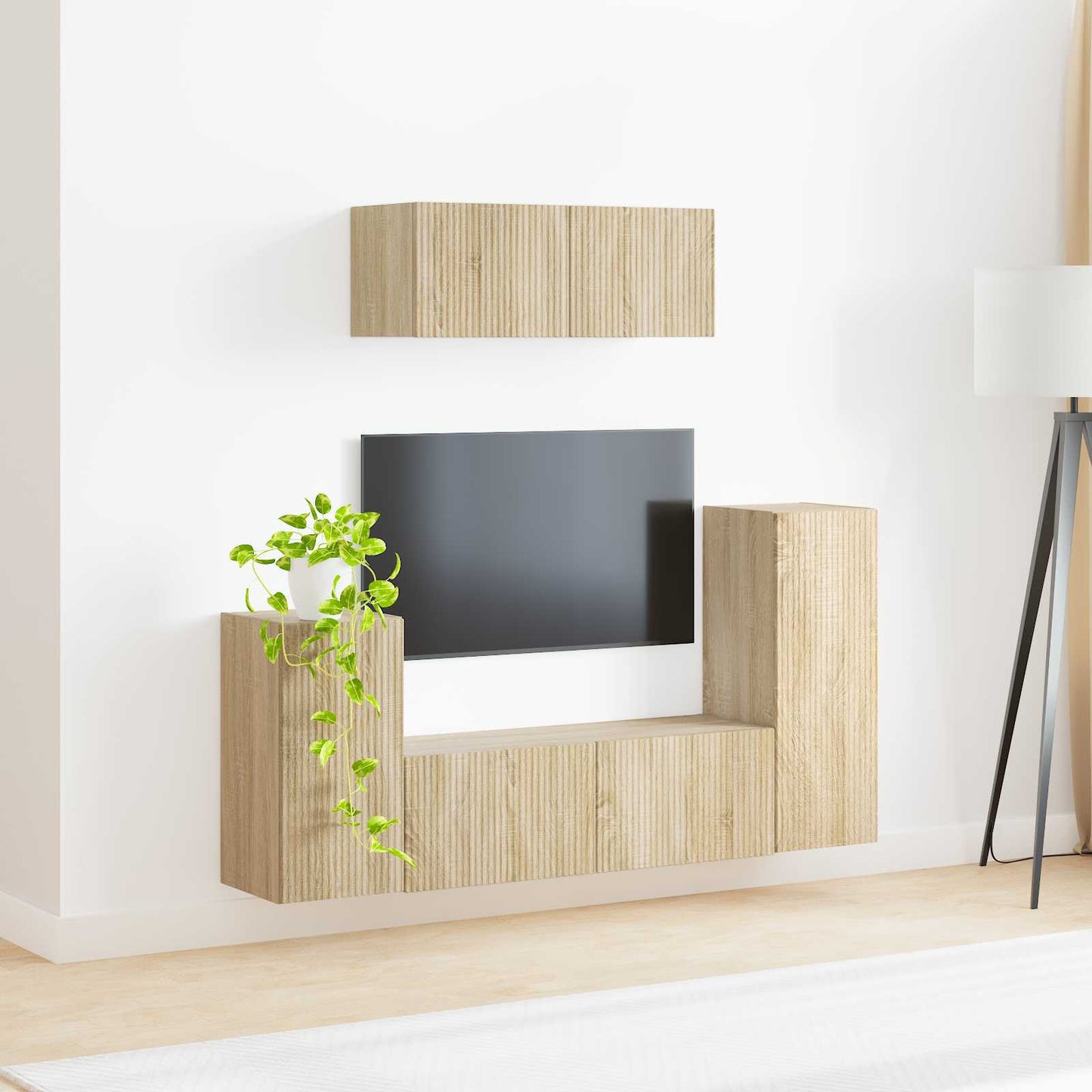 vidaXL TV Cabinet Set 4 pcs Sonoma Oak Engineered Wood