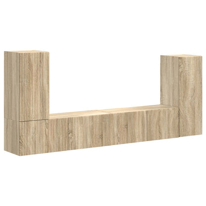 vidaXL TV Cabinet Set 4 pcs Sonoma Oak Engineered Wood