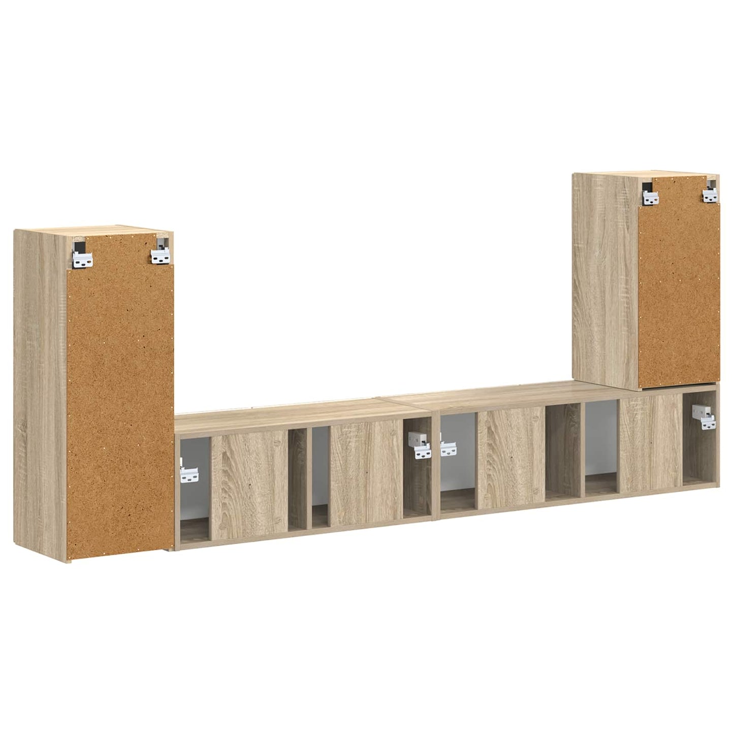 vidaXL TV Cabinet Set 4 pcs Sonoma Oak Engineered Wood