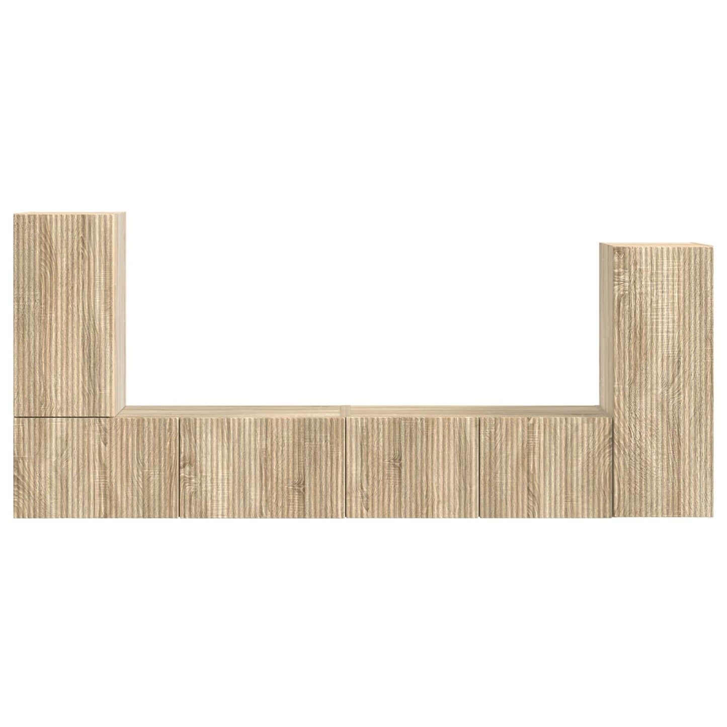 vidaXL TV Cabinet Set 4 pcs Sonoma Oak Engineered Wood