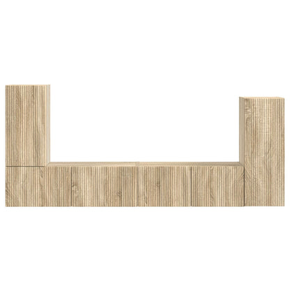 vidaXL TV Cabinet Set 4 pcs Sonoma Oak Engineered Wood