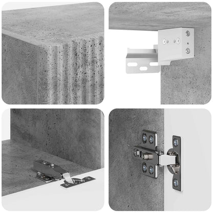 vidaXL TV Cabinet Set 4 pcs Concrete Grey Engineered Wood
