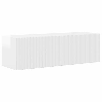 vidaXL TV Cabinet Set 4 pcs High Gloss White Engineered Wood
